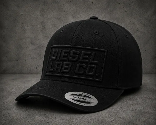 Diesel Lab Co Hat Black on Black