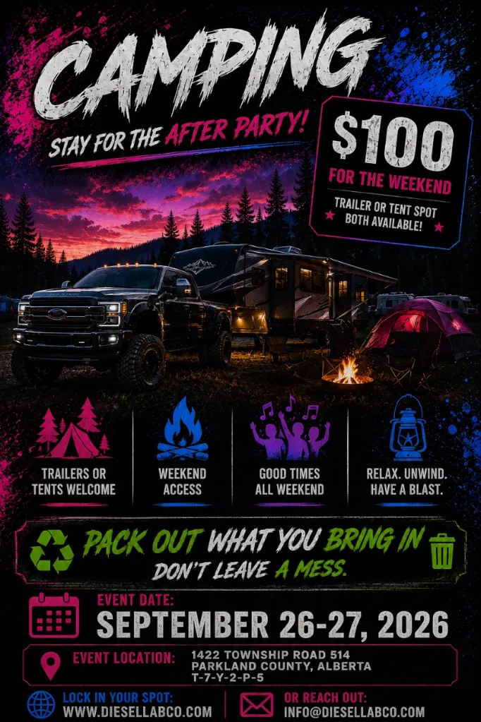 Weekend Camping Sept. 25th - 27th